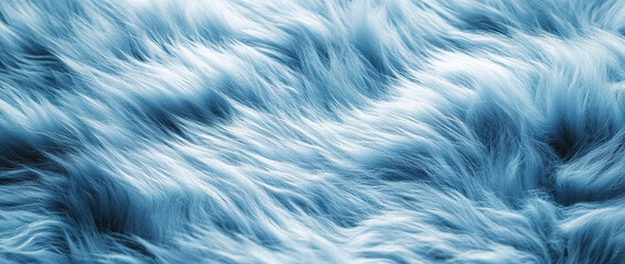 Obraz premium A close-up view of soft, blue fur, resembling a cozy blanket, exuding a sense of warmth and comfort, perfect for a homely and inviting ambiance.