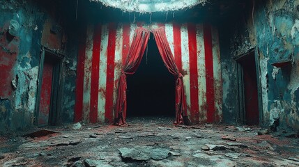 Abandoned Circus Tent - Spooky Halloween Concept