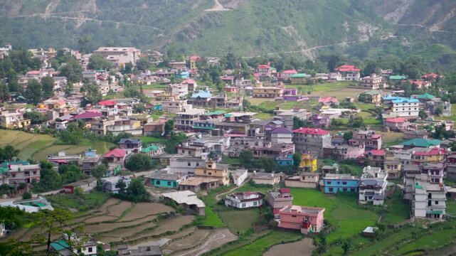 Beautiful Chowari Village in Himalayan Foothills, Chamba District