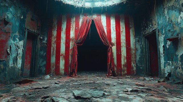 Abandoned Circus Tent - Spooky Halloween Concept