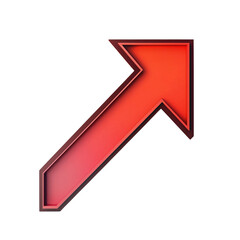 A bold red arrow pointing upwards symbolizes growth, progress, or direction, perfect for business and motivational themes.