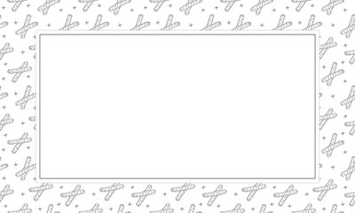 food and beverage frame in doodle style frame background