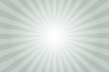 Sunlight abstract background. Ash grey color burst background. Vector illustration. Sun beam ray sunburst pattern background. Retro silver backdrop