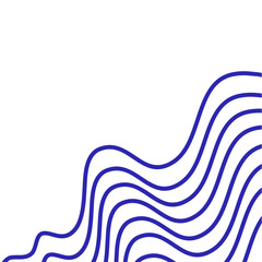 Aesthetic Wave Lines Corner Decoration