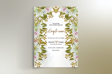 BRIDAL SHOWER FLORAL INVITATION TEMPLATE