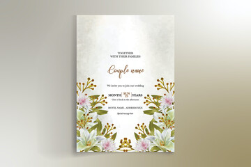 BRIDAL SHOWER FLORAL INVITATION TEMPLATE