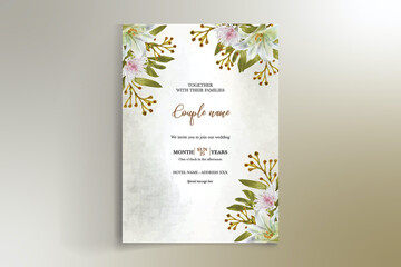 BRIDAL SHOWER FLORAL INVITATION TEMPLATE