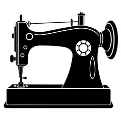sewing machine silhouette vector illustration