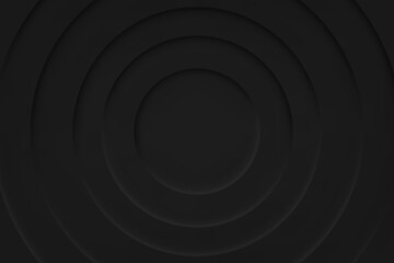 Soft and simple futuristic round shape elements design. Minimalistic black background. Abstract wallpaper vector background for banner, poster, flyer, card.