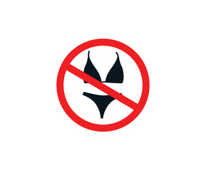 underwear banned  vector icon
