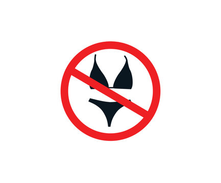 underwear banned  vector icon