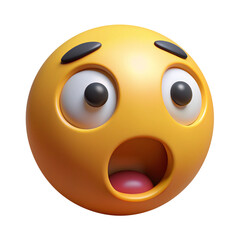 Yellow Shocked 3D Emoji