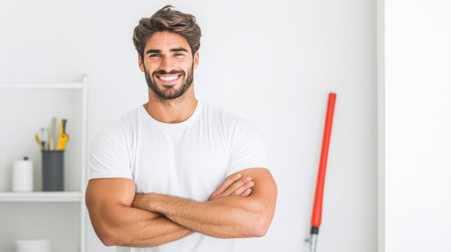 Expert handyman fixing household appliances service.