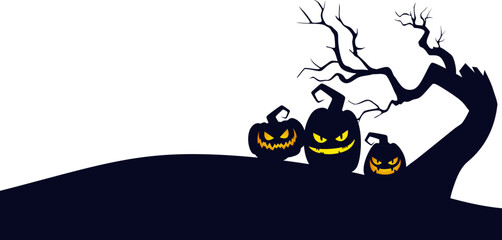 Cemetery Halloween Silhouette