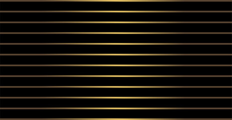 Obraz premium The background design is in the form of repeating horizontal lines with gradient gold-brown colors that give the impression of being luxurious and expensive, isolated in black