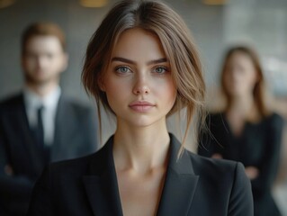 Obraz premium Professional Businesswoman in a Corporate Setting