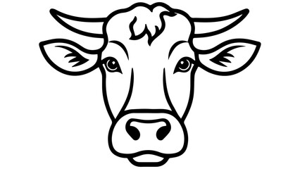 illustration of a portrait of a cow