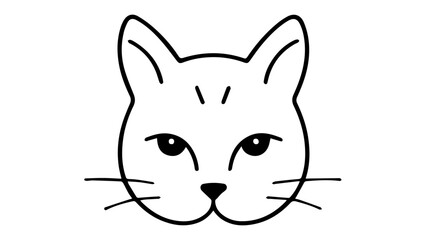 cartoon cat/bunny face mask simple vector illustration 