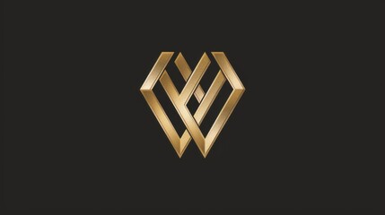 Stylized, three-dimensional logo consisting of interconnected geometric shapes, primarily in a gold color. The design is abstract, with no clear representation of any specific object or concept