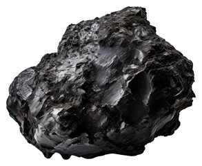Fototapeta premium PNG Natural black coal rock isolated