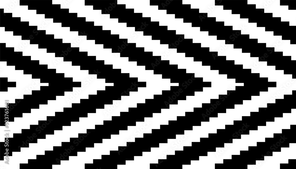 Poster black and white seamless geometric pattern. arrows shape for jersey pattern and background design. v