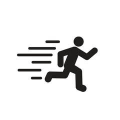 running man icon vector illustration