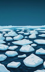 Obraz premium Ice surface, competitive contest, flat design illustration