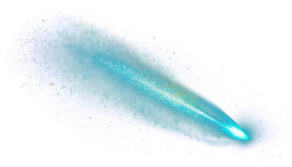 PNG Cosmic comet streaking through space