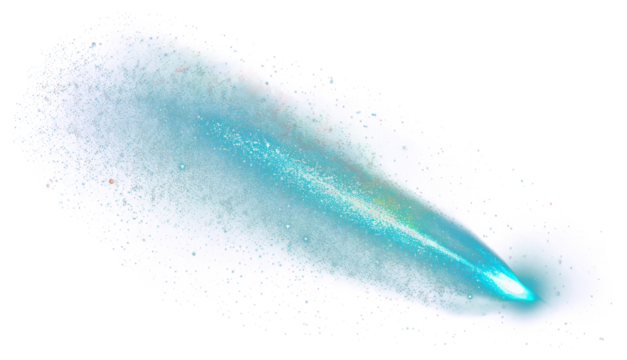 PNG Cosmic comet streaking through space