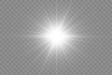 Flash, realistic highlights, glowing effects, camera light, sunlight reflection, stars, isolated highlights, sparkling highlights. Isolated on transparent background, png. Celestial, space