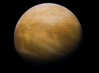 Venus with visible atmosphere, 3d illustration