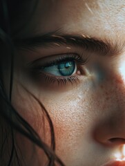 Fototapeta premium Eye Contact: A Study in Intimacy and Expression