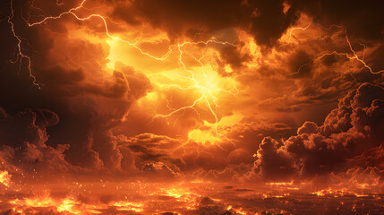 Fire and Smoke Dominating the Sky as the Sun&rsquo;s Fiery Glow Fights to Shine  background 