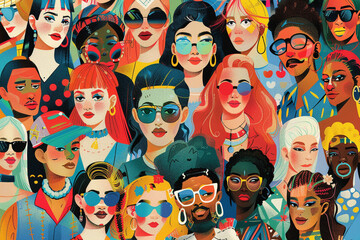 A Vibrant Crowd of Individuals