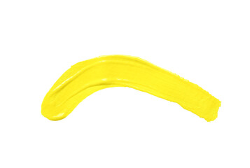 Yellow brush with transparent image of PNG format extension.