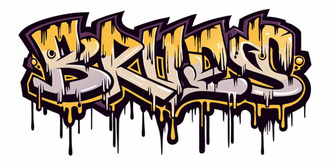 Graffiti font vector spray urban alphabet, street wall hand drawn letters, hip-hop modern style. Grunge drip print, fashion texture lettering splash, creative poster handwriting. Black graffiti font