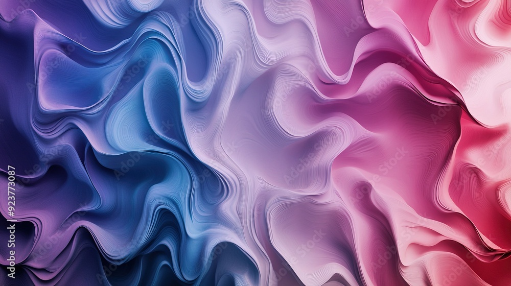 Aufkleber abstract swirling patterns in blue and pink colors with smooth gradients