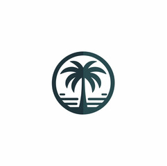 palm tree logo vector, Palm tree icon design, palm tree silhouette, palm Tree Vector Illustration , beach sunset and palm tree logo design, Tropical Palm Tree