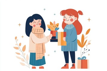 Obraz premium Joyful Student Receiving Vibrant Award Vector Illustration in Hand-Drawn Style for Education and Recognition Concept
