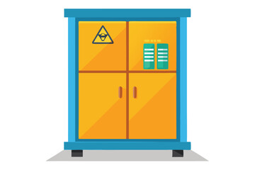 chemical storage cabinet isolated on a white background