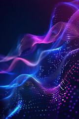 Fototapeta premium Blue and Purple Gradient Abstract Digital Art