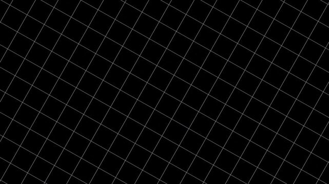 3d Pattern square white and black line background poster. Geometric abstract inspiration sketch minimalistic web net math science pattern texture. Cyber math wallpaper. Animation loop 4k