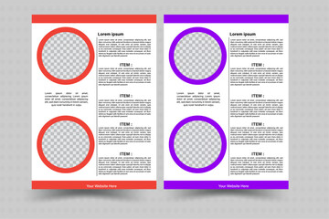 Food Flyer A4 size Vector Template. Fast food flyer template design. sales promotion, culinary promotion, ready to edit and use.