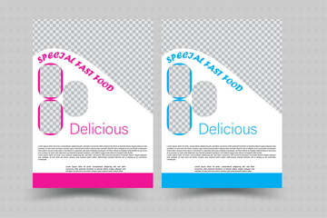 Food Flyer A4 size Vector Template. Fast food flyer template design. sales promotion, culinary promotion, ready to edit and use.