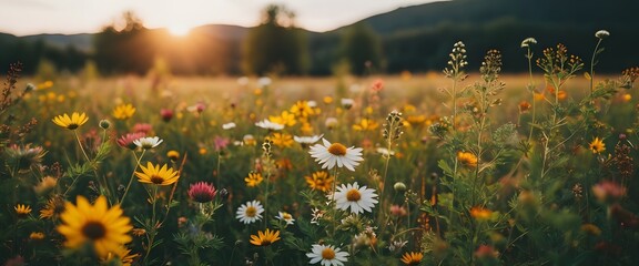 Field of wild flowers.