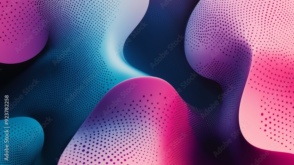 Poster an abstract scene with a flowing wave-like pattern.