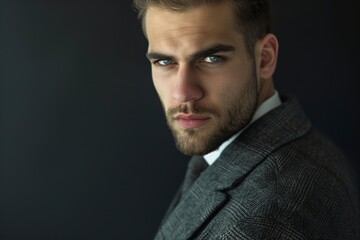Obraz premium A Person businessman caucasian white studio serious
