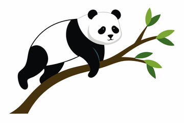 Naklejka premium A cute Panda vector illustration