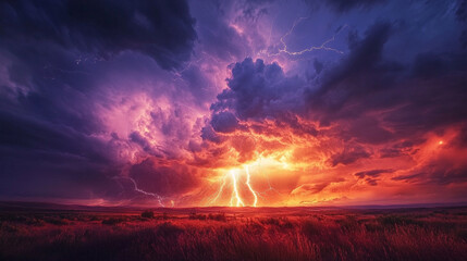 Obraz premium lightning storm