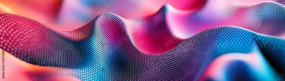 Poster an abstract scene with a flowing wave-like pattern.